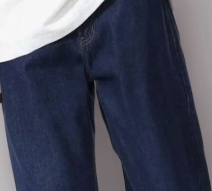 Rend denim fabric straight fit mid rise dark blue men’s jeans 2